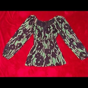 BCBG Maxazria silk long sleeve blouse